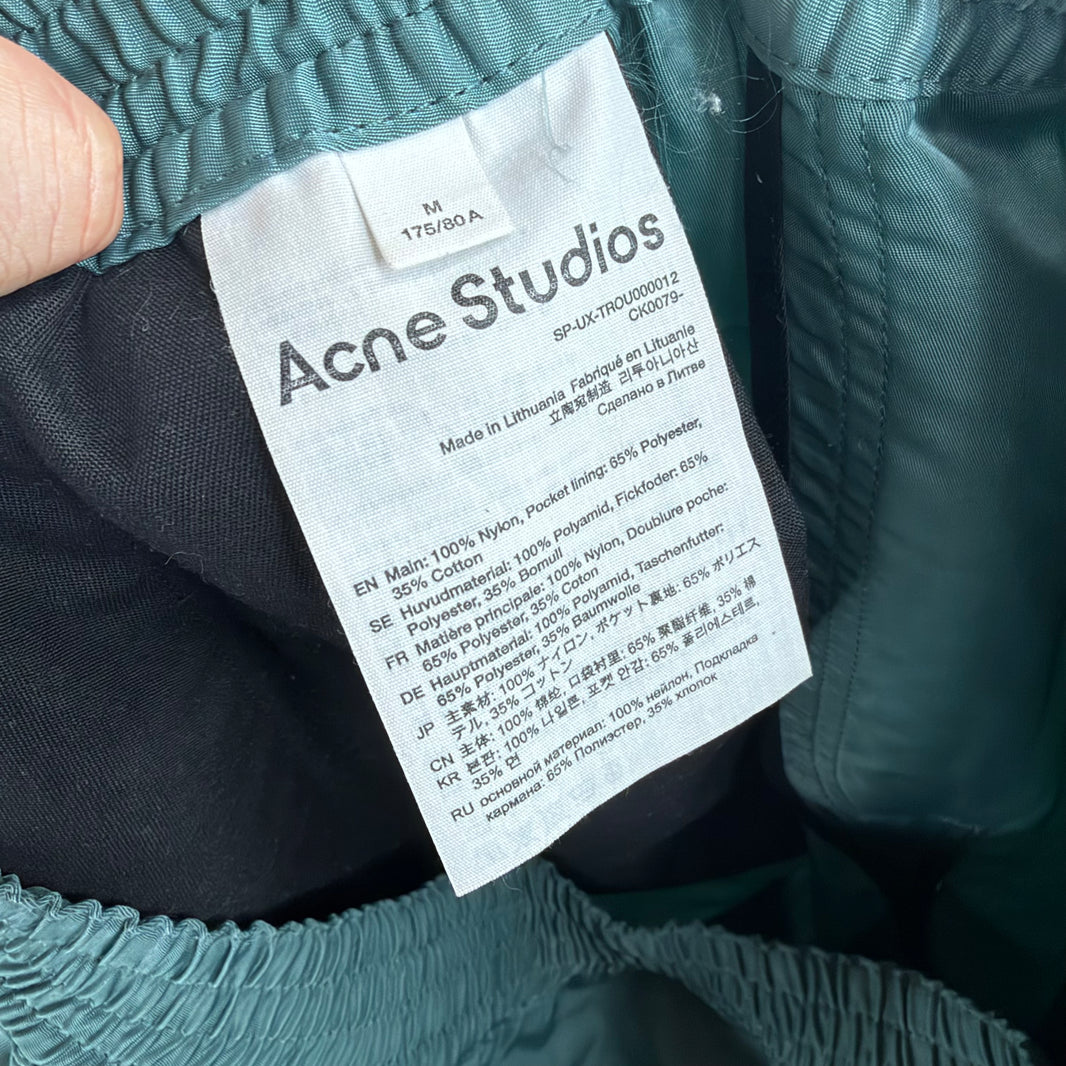 Acne Studios Green Nylon Cargo Pants