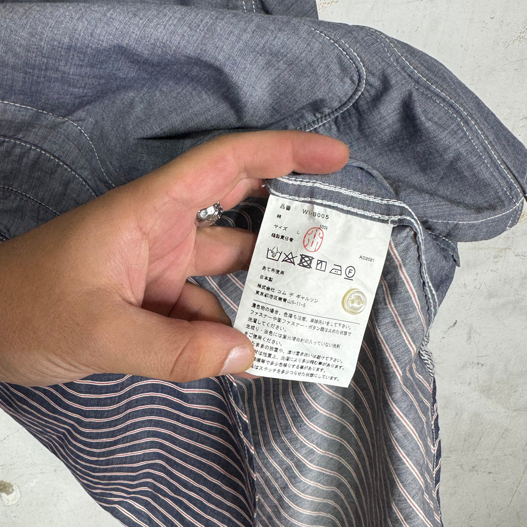 Junya Watanabe Pasiley Patchworked L/S Zipped Shirt