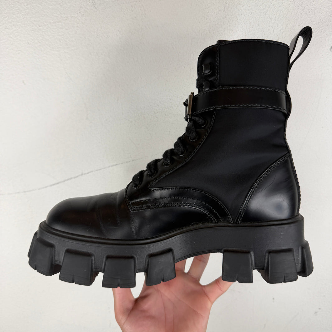 Prada Monolith Cargo Combat Boots