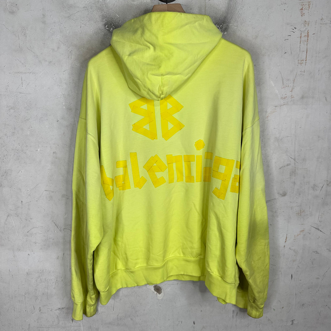 Balenciaga Neon Tape Logo Hoodie