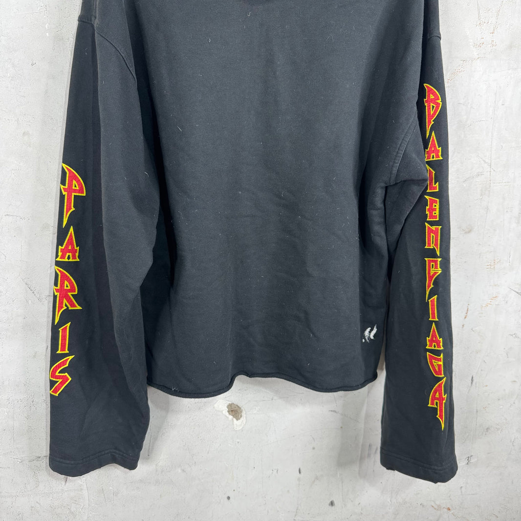 Balenciaga Metal Cropped Hoodie