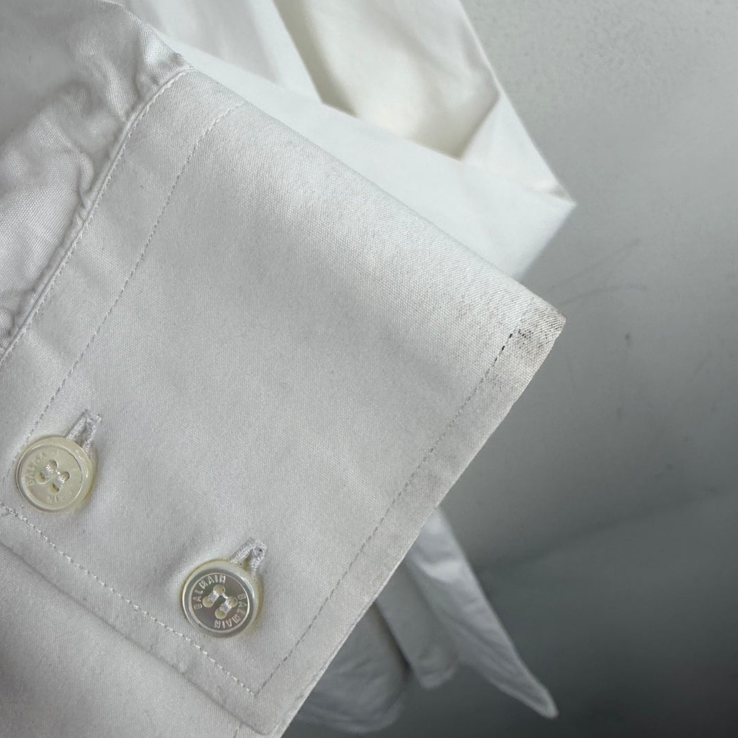 Balmain Mandarin Collar Button Up L/S Shirt