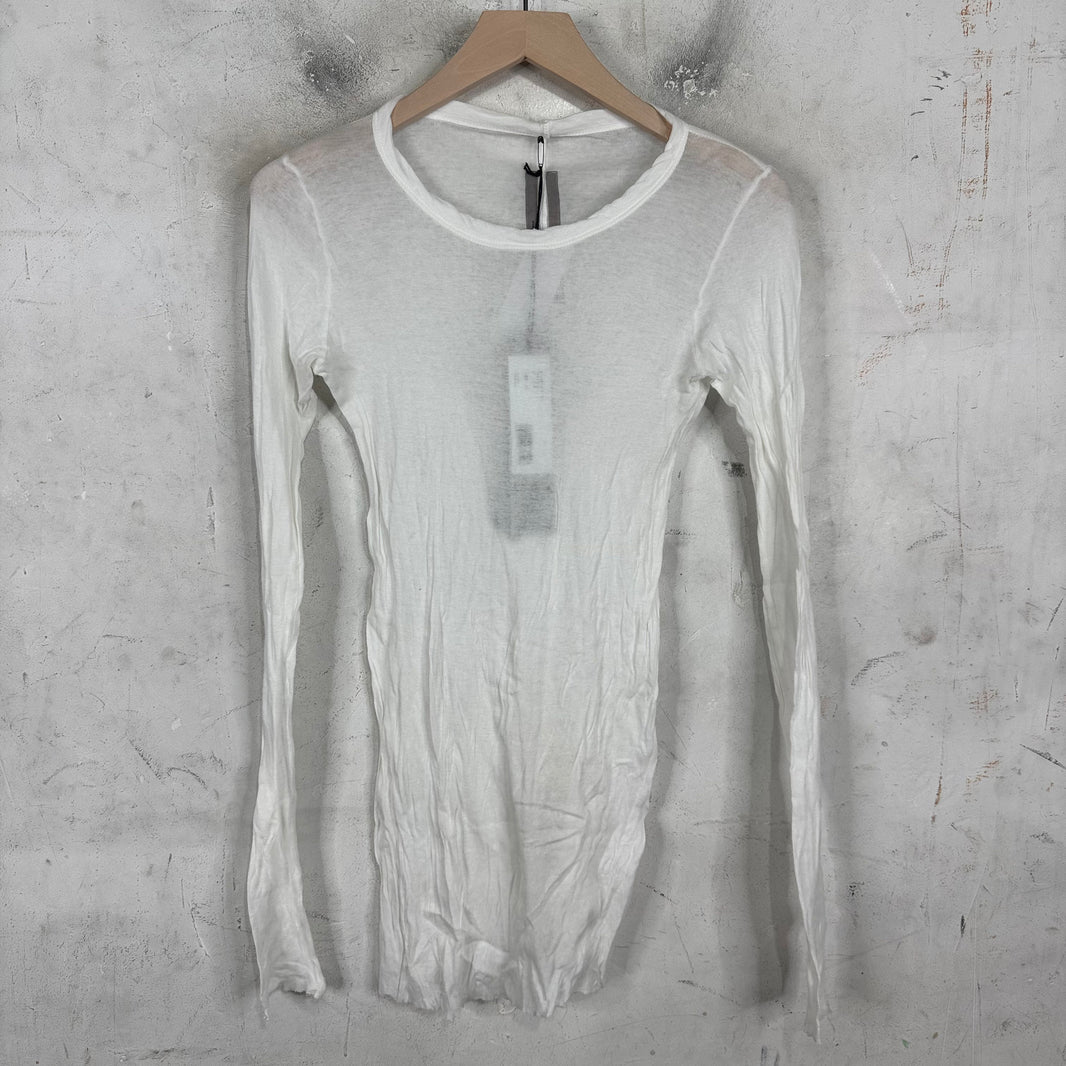 Rick Owens Concordians Sheer White L/S Shirt
