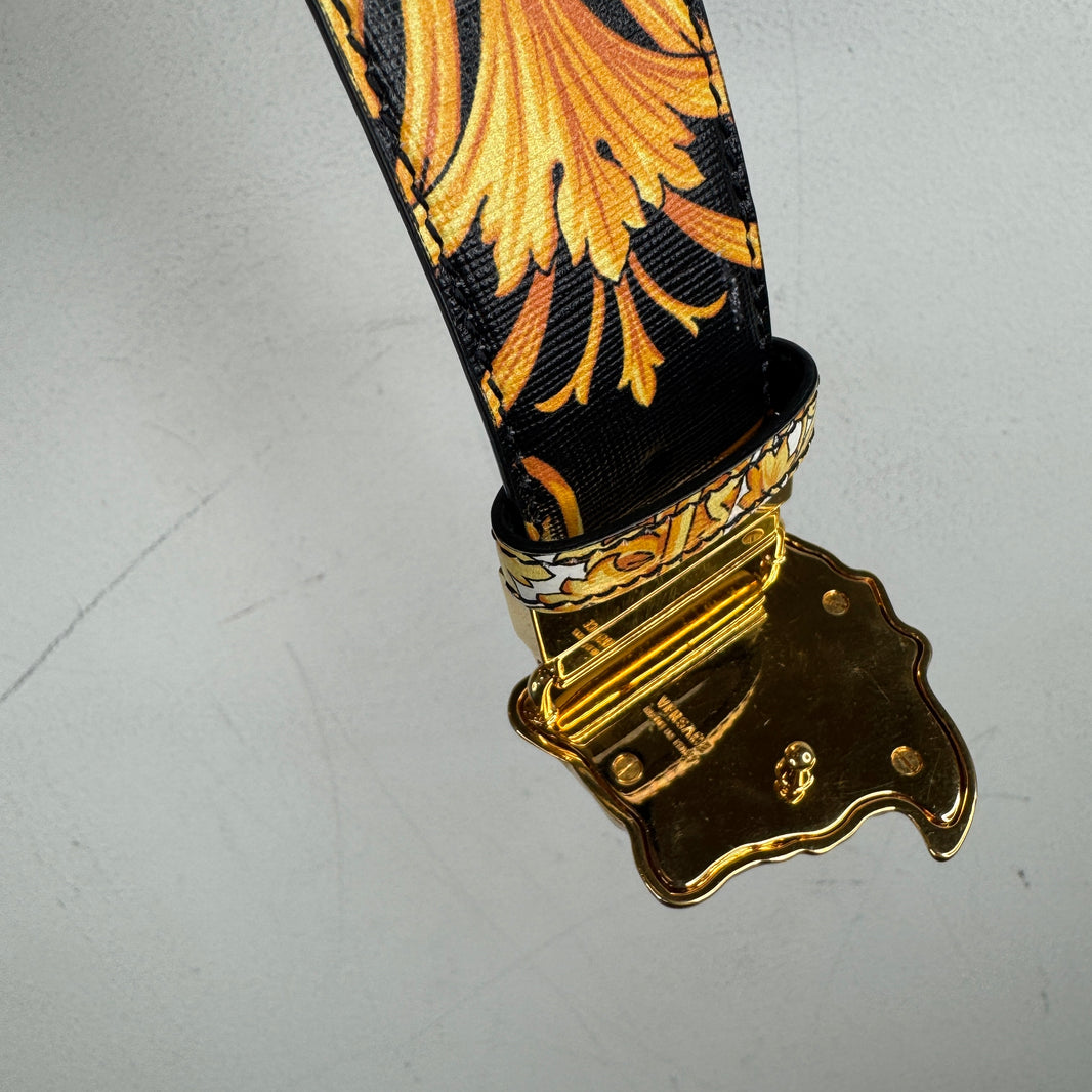 Versace Medusa Floral Print Belt