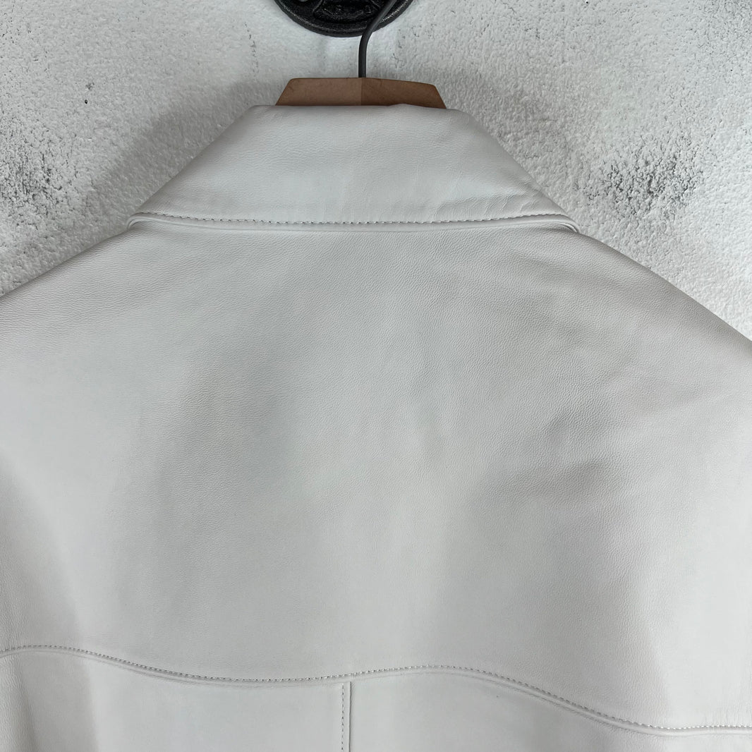 Prada White Nappa Lambskin Jacket