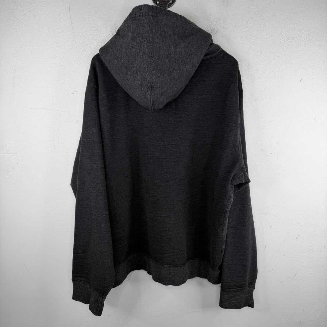 RRL Heather Black Pullover Hoodie