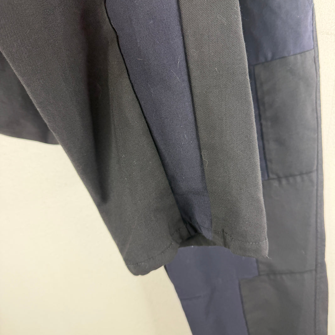 CDG Navy/Black Paneled Trousers