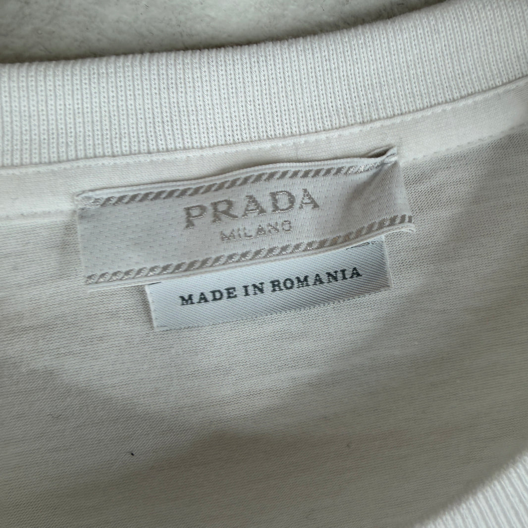 Prada White Milano Logo T-Shirt