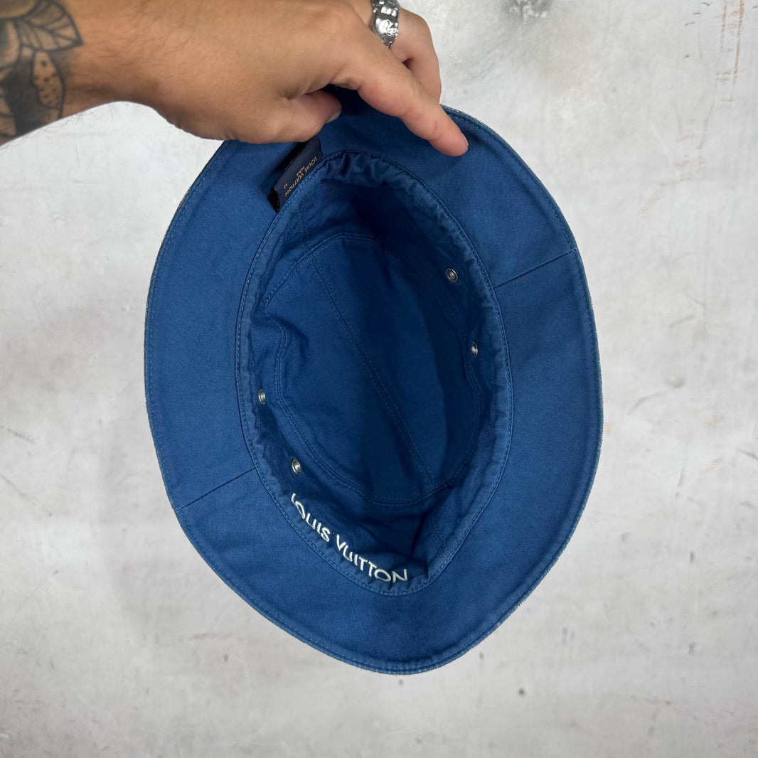 Louis Vuitton Reversible Denim Monogram Bucket Hat