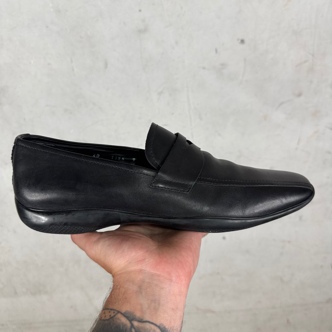 Prada Leather Toblach Loafers