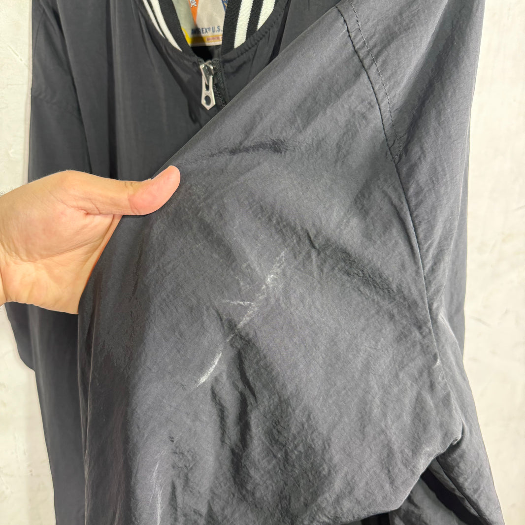 Avirex Leather Script Windbreaker Jacket