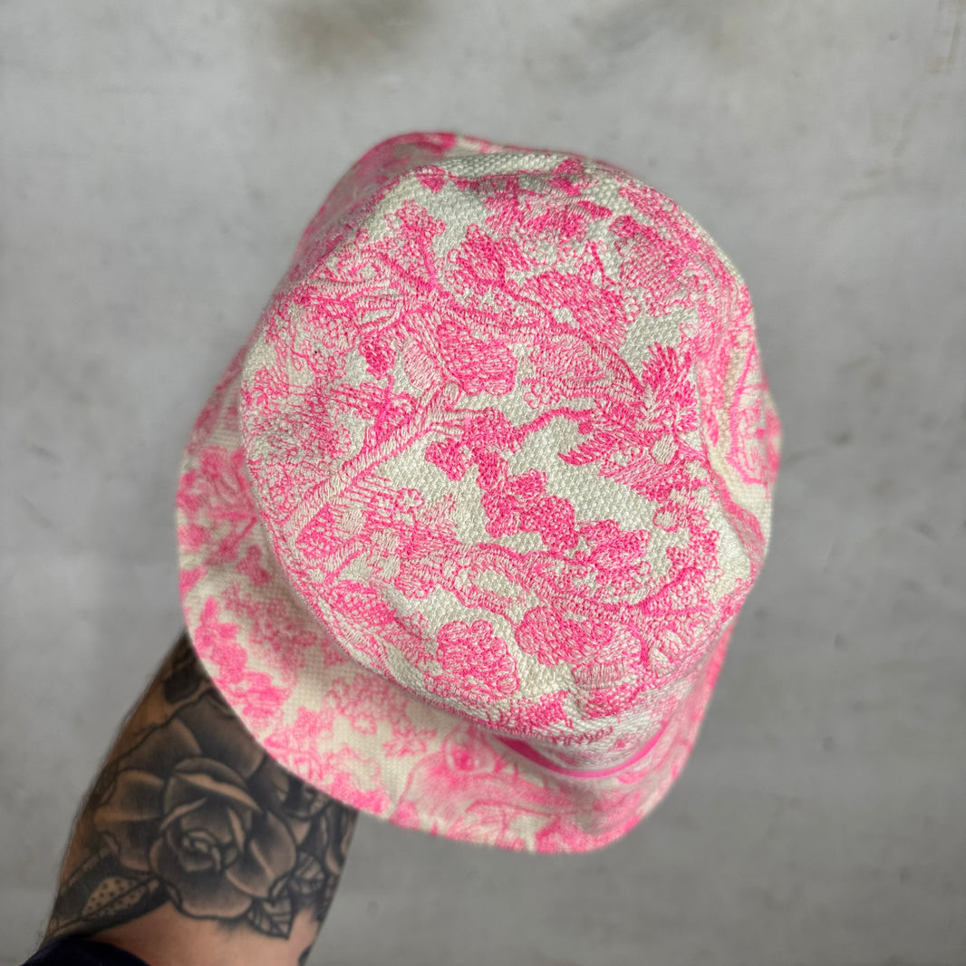 Dior Pink Canvas Monogram Bucket Hat