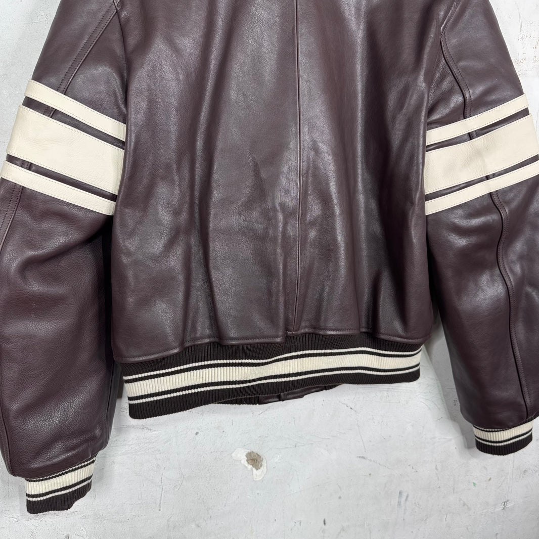 Stussy x Wales Bonner Varsity Leather Jacket