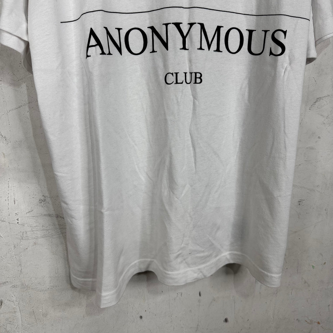 Hood By Air White Anonymous Club Logo T-Shirt