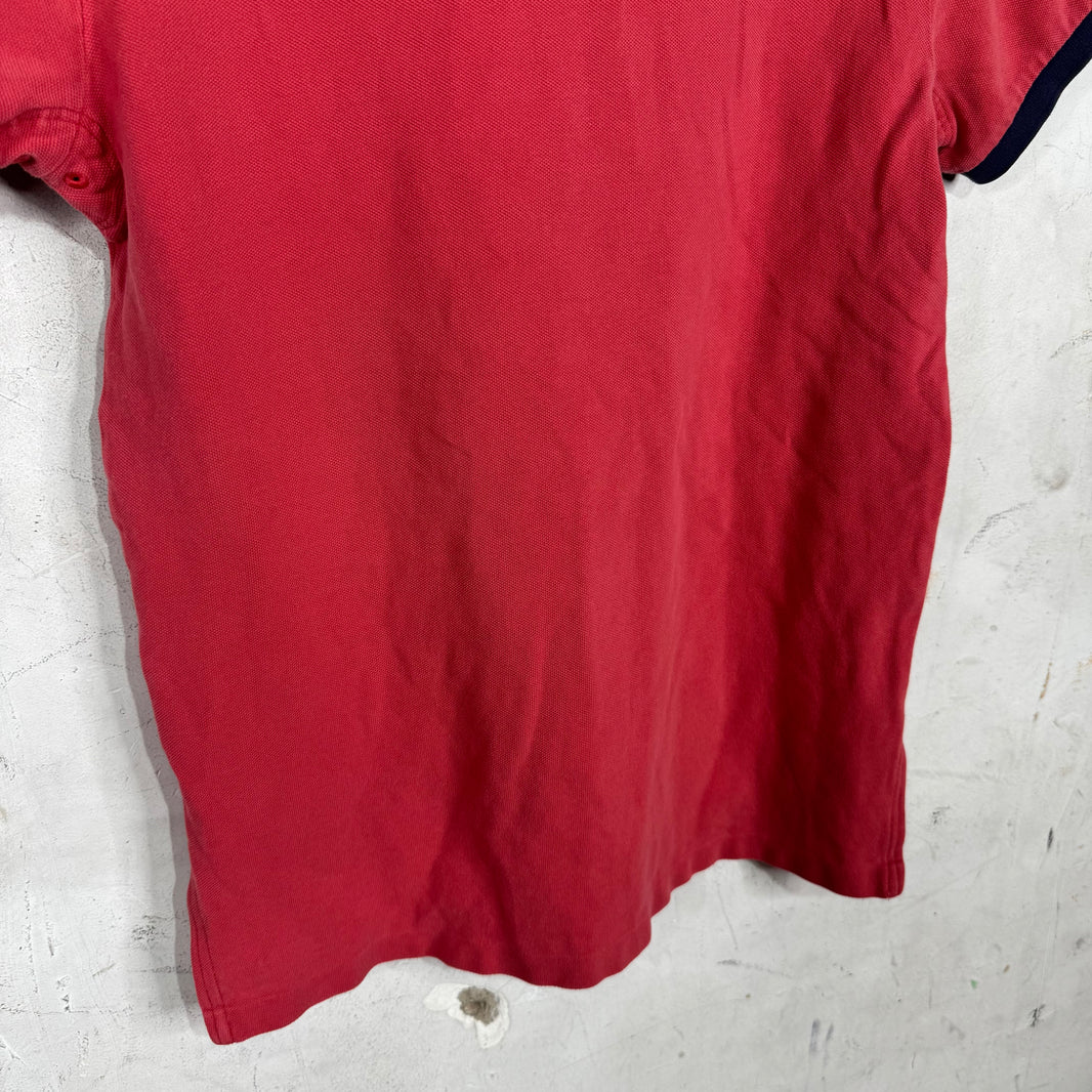 Ralph Lauren Red Diagonal Striped Big Pony Polo