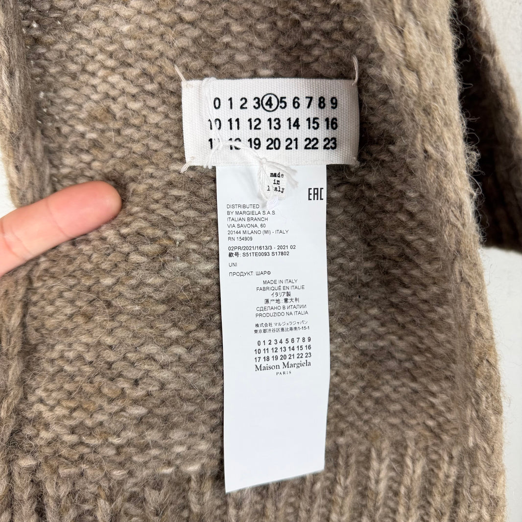 Margiela Brown Knit Scarf