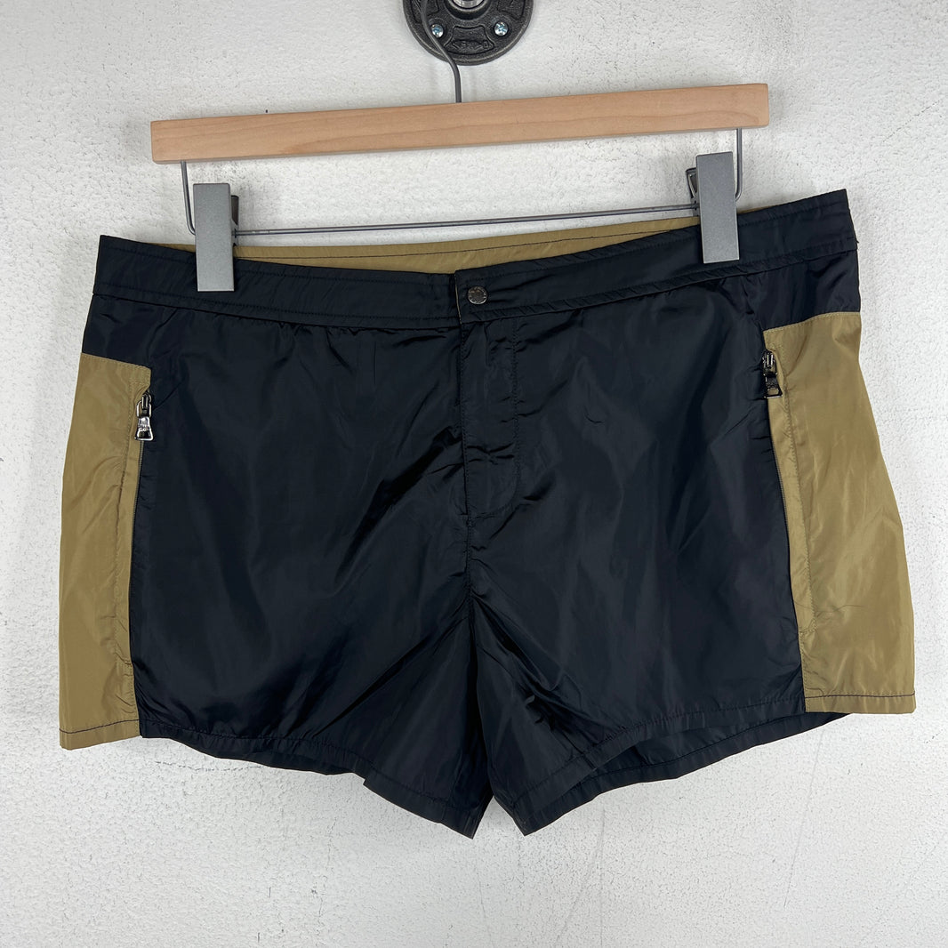 Prada Black/Brown Mini Swim Shorts