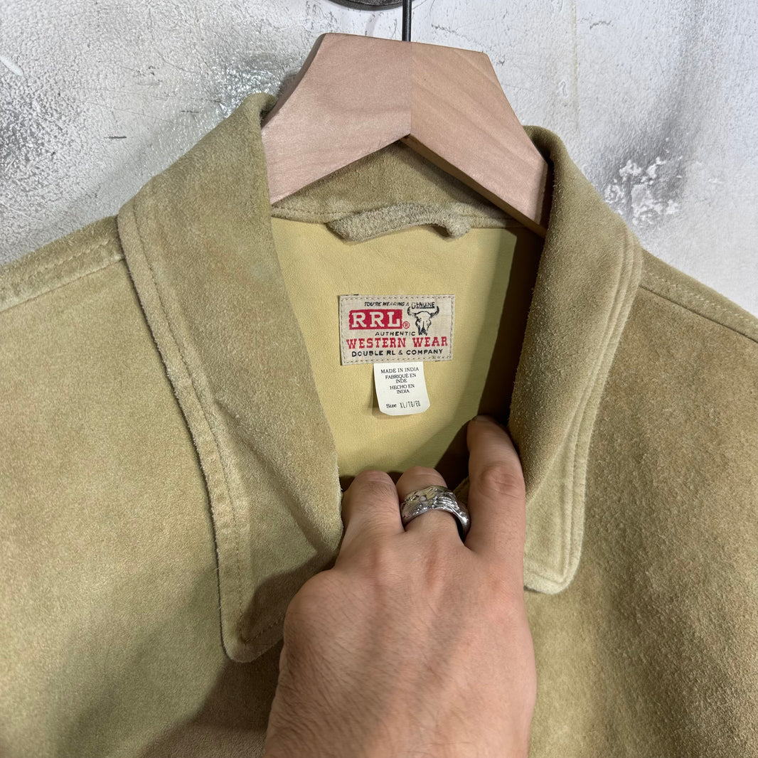 RRL Suede Conched Button Western Jacket
