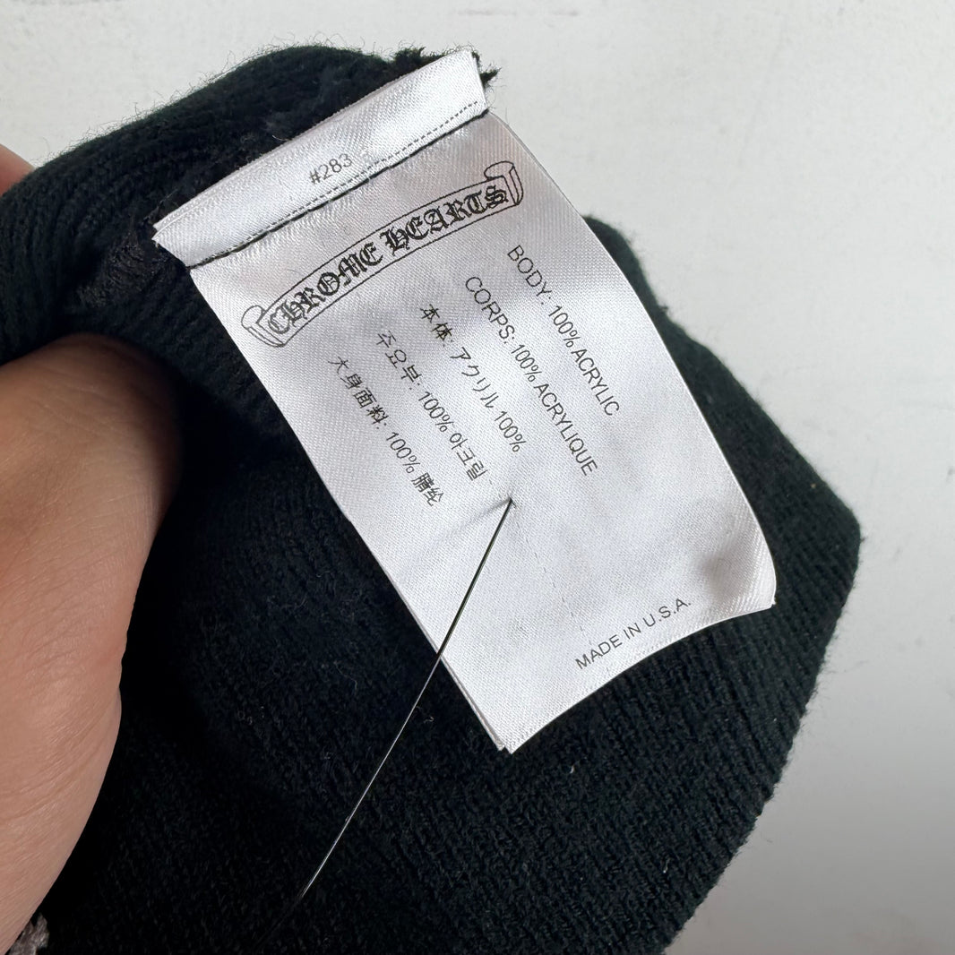 Chrome Hearts Black Chomper Beanie