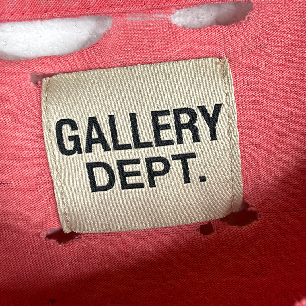 Gallery Dept Red Washed Distressed Pocket T-Shirt