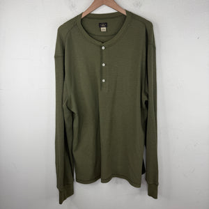 RRL Green Thermal Henley Shirt