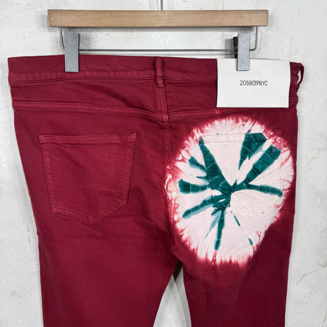 Calvin Klein 205W39NYC Red Tie-Dye Jeans