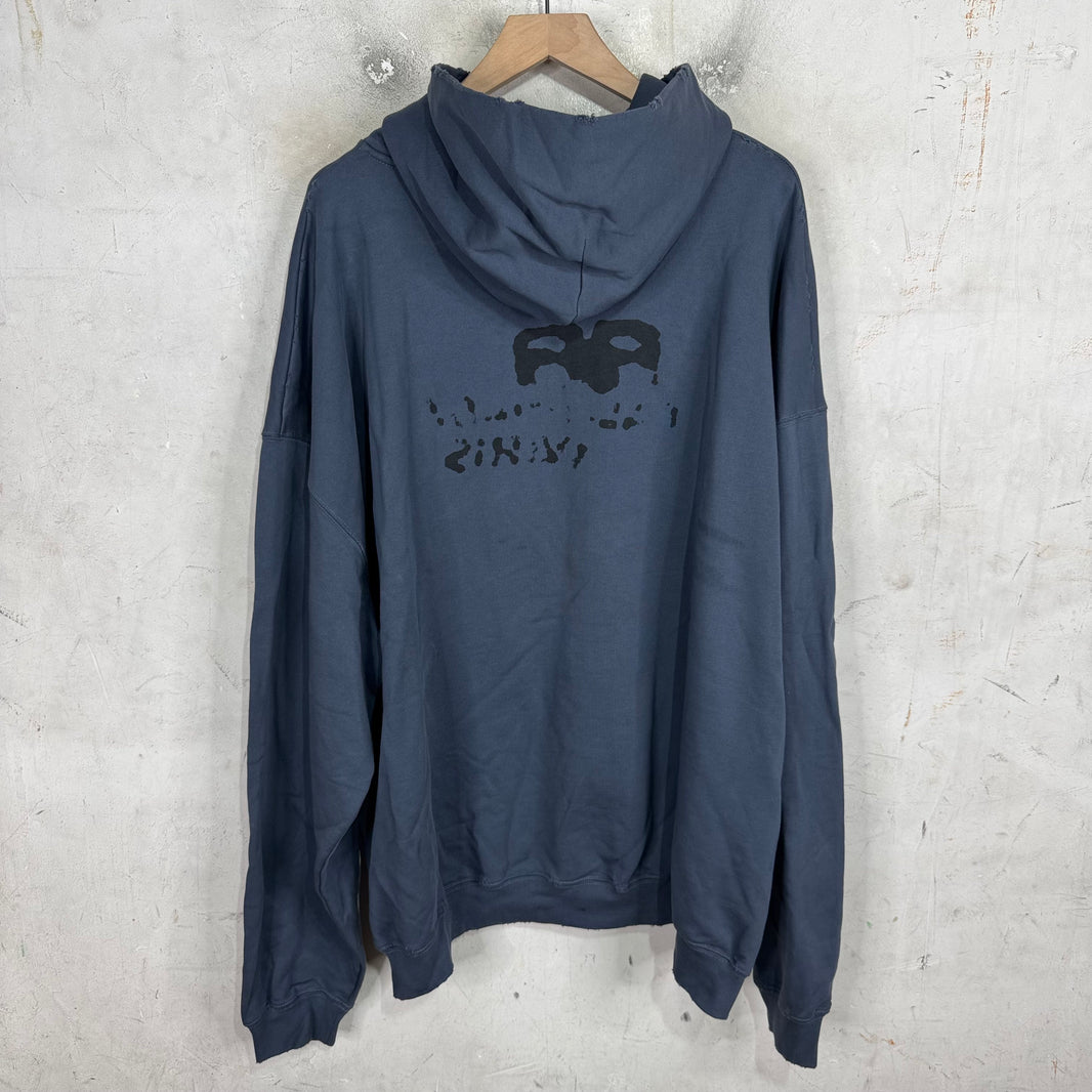 Balenciaga Navy Ink Blot Hoodie