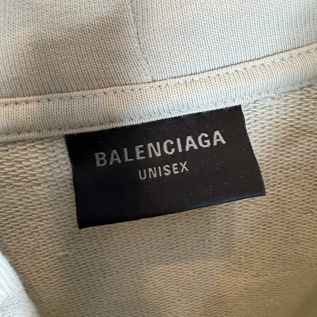 Balenciaga Beige Back Logo Hoodie