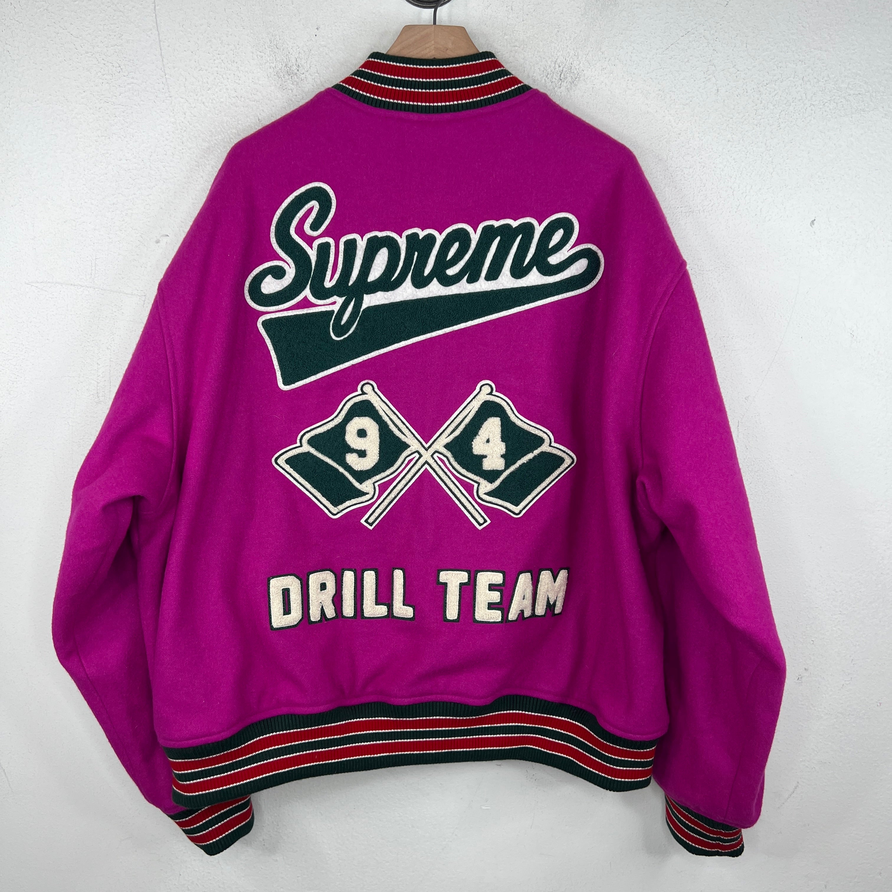 Supreme Magenta Drill Team Varsity Jacket – www.Lukes.store Supreme Magenta Drill Team Varsity Jacket – www.Lukes.store