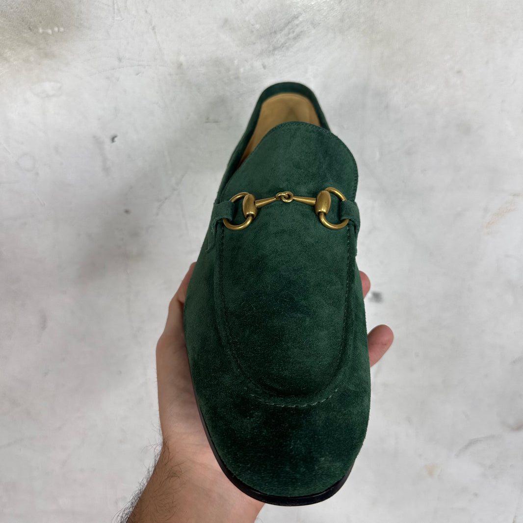 Gucci Green Horsebit Loafers