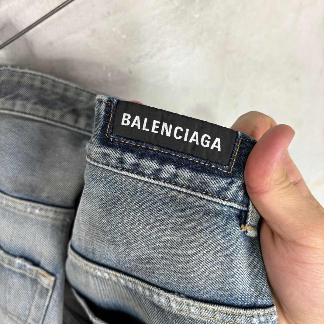 Balenciaga 2022 Distressed Mudwash Jeans