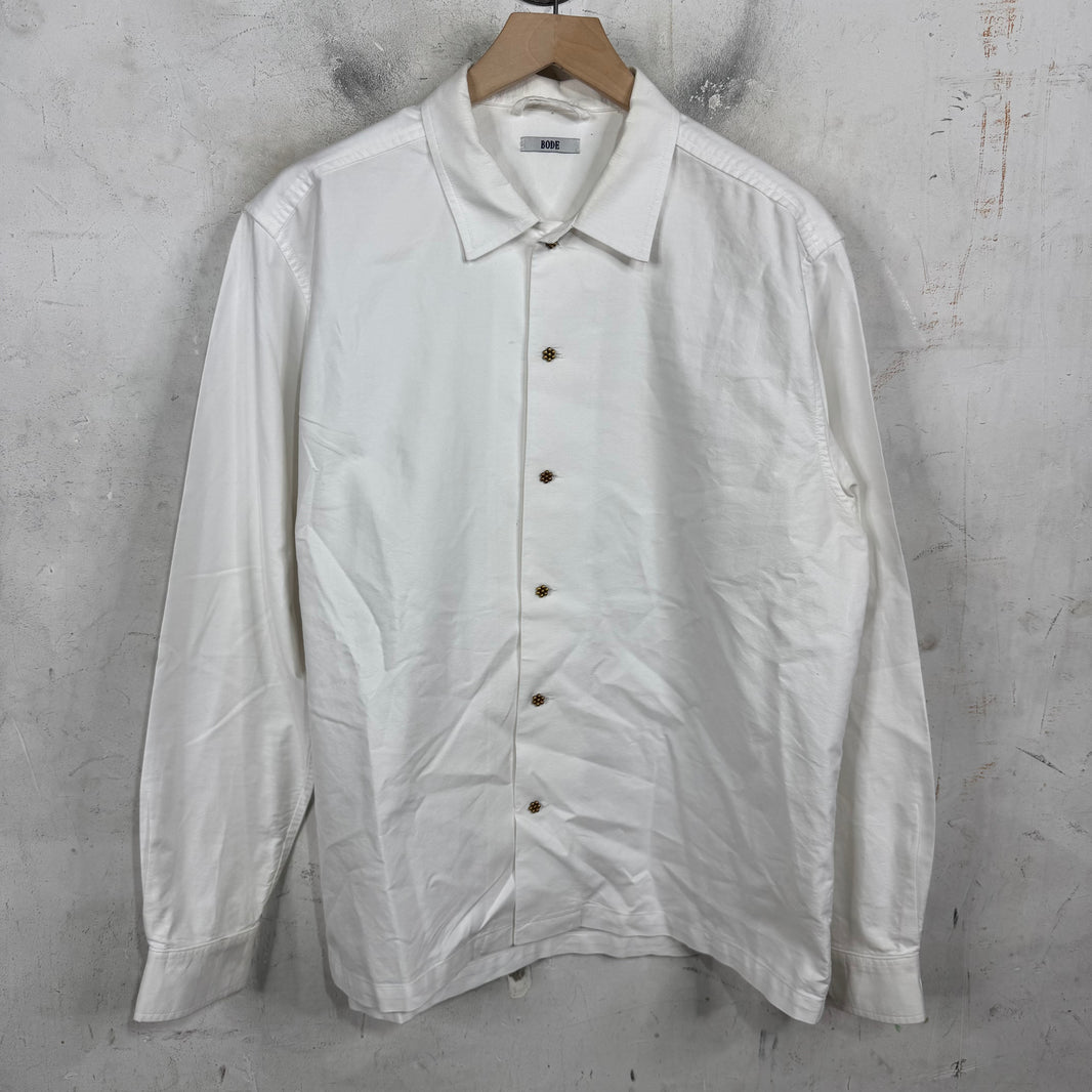 Bode Prounis  Buttoned Canvas Shirt