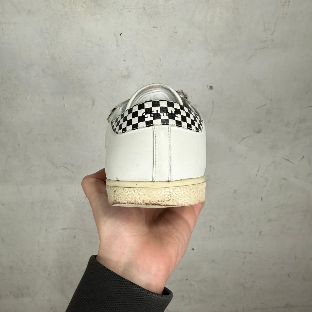 Celine Triomphe Leopard Strap Sneakers