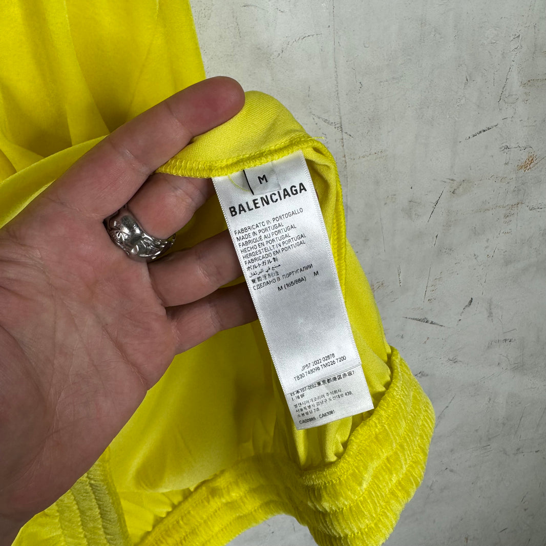 Balenciaga Yellow Velour Hoodie