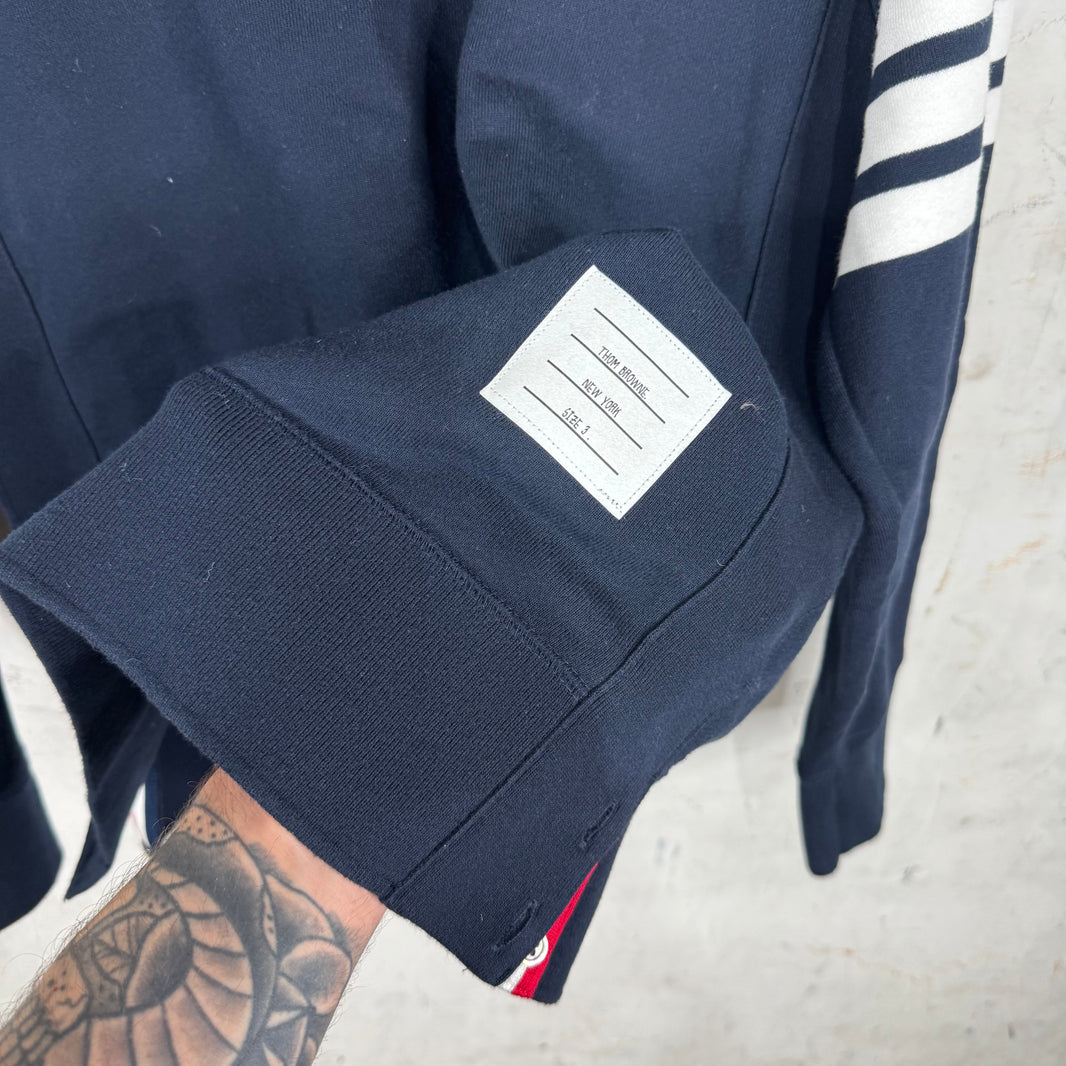 Thom Browne Navy Crewneck