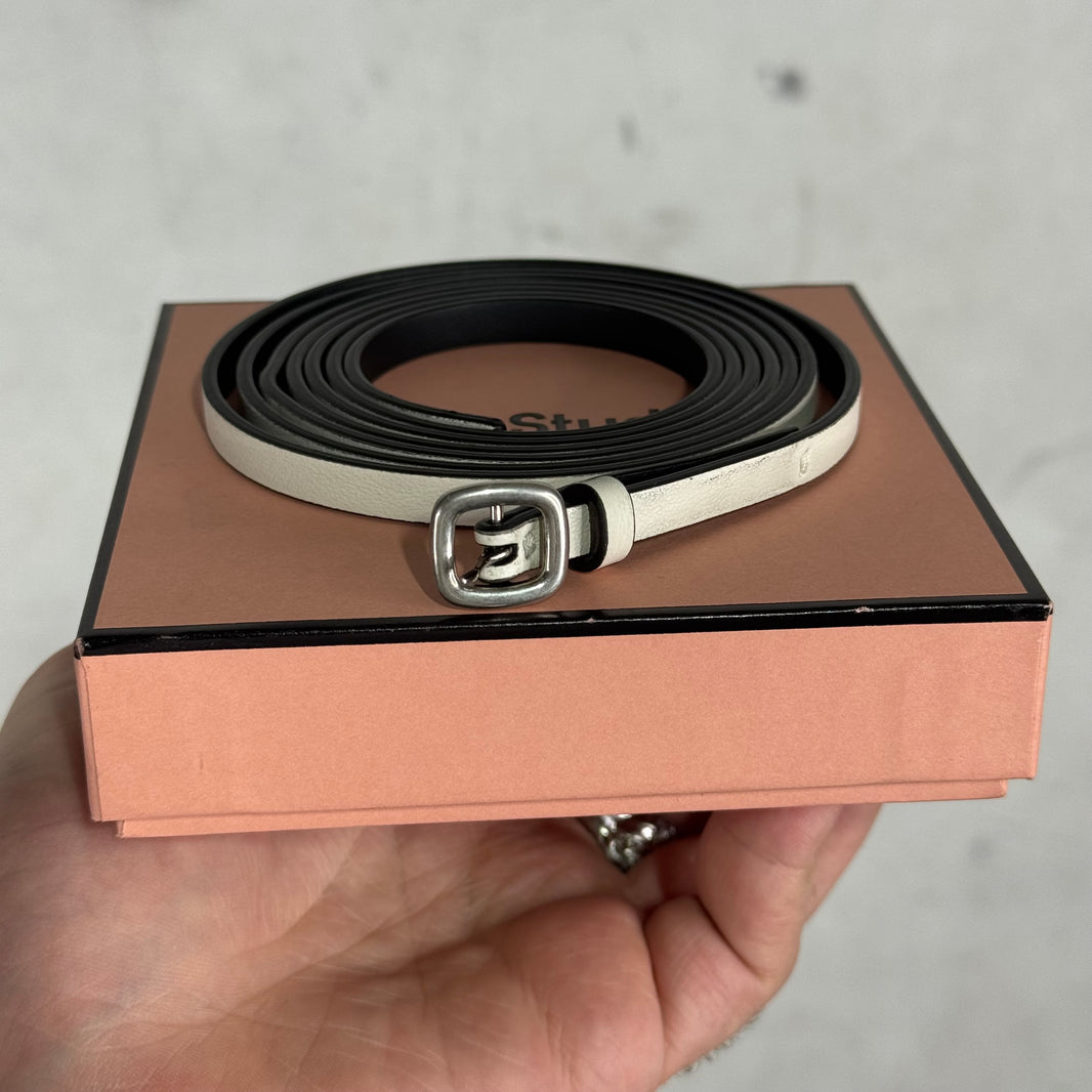 Acne Studios Skinny White Belt