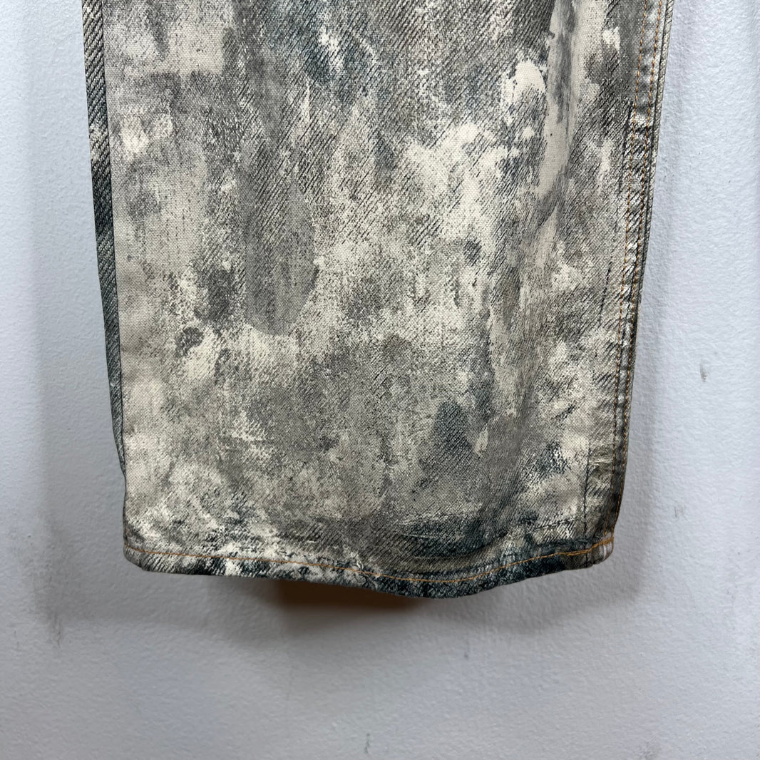 Acne Studios Paint Splatter Trompe Denim Jeans