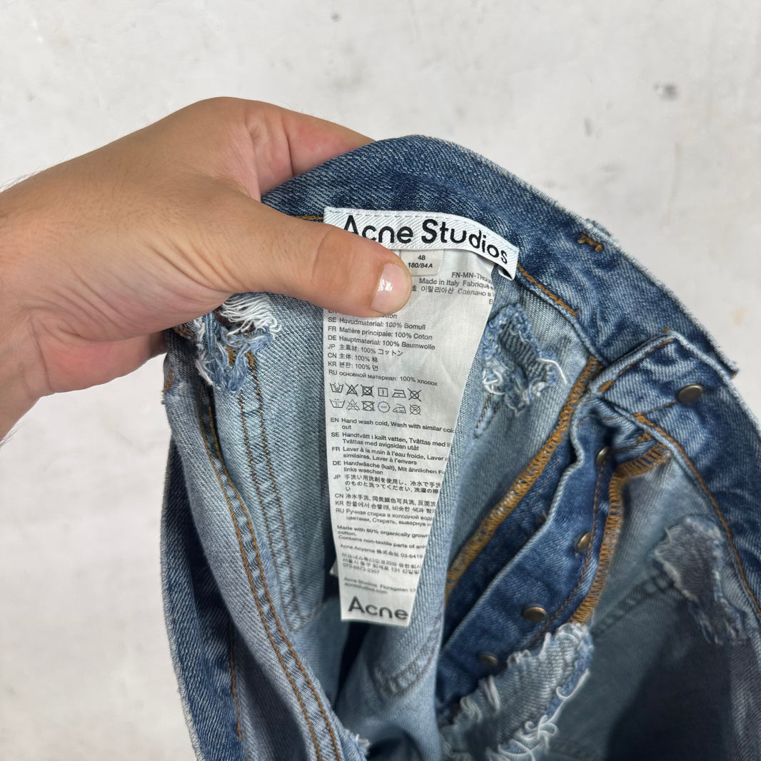 Acne Studios Floragatan Sticker Flared Jeans