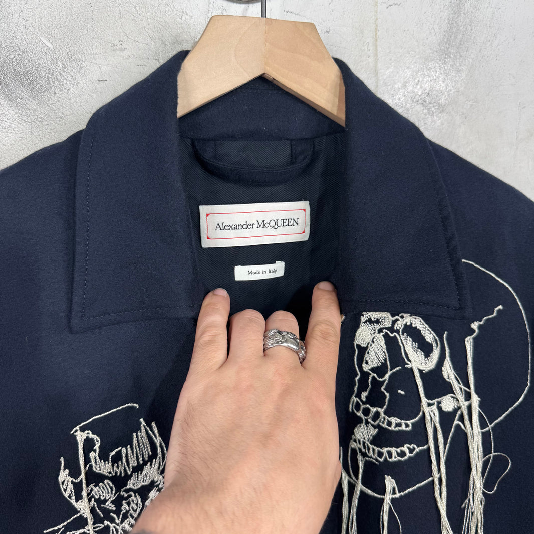 Alexander McQueen Embroidered Skull Tassel Jacket