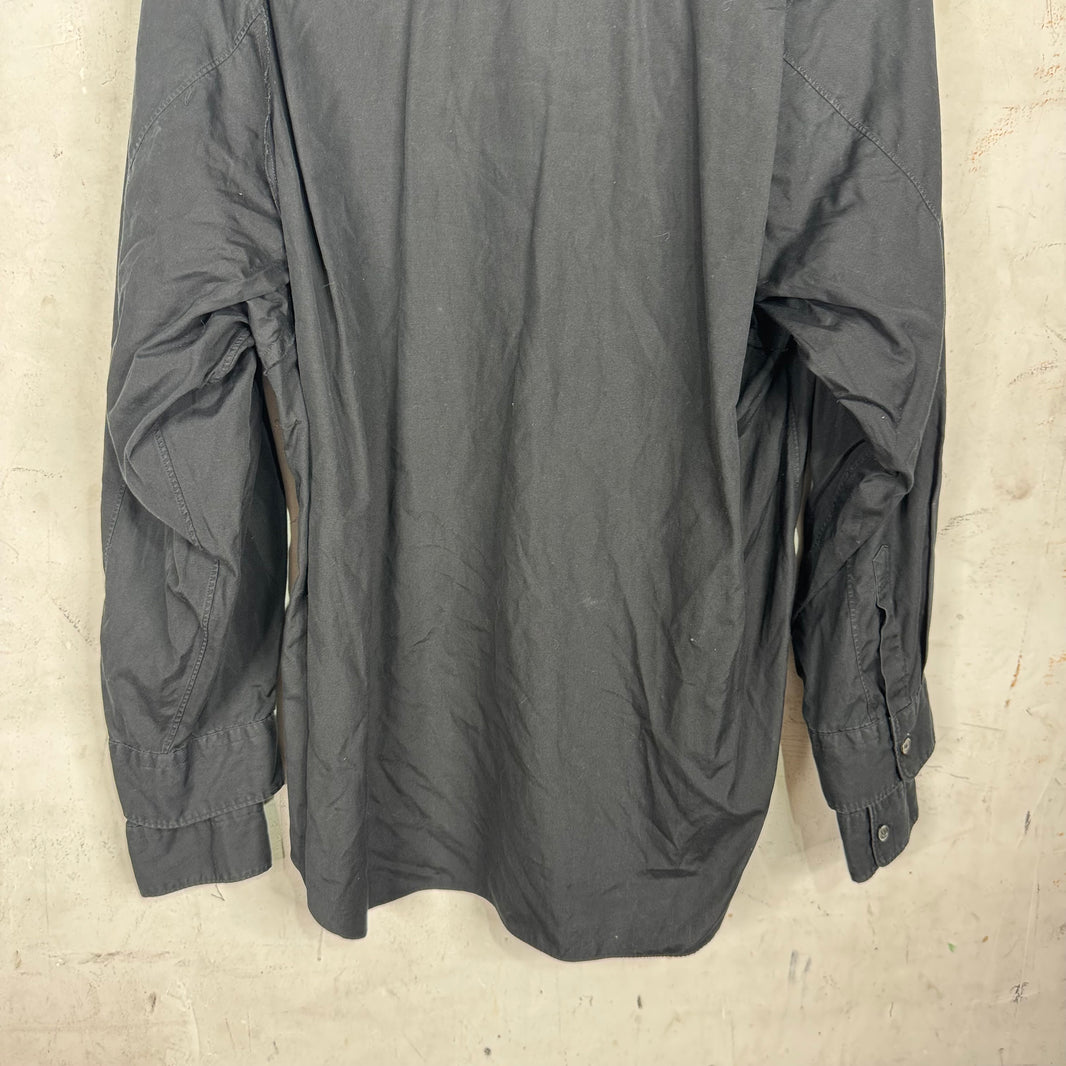 CDG Homme Plus Black Layered Buttoned Shirt