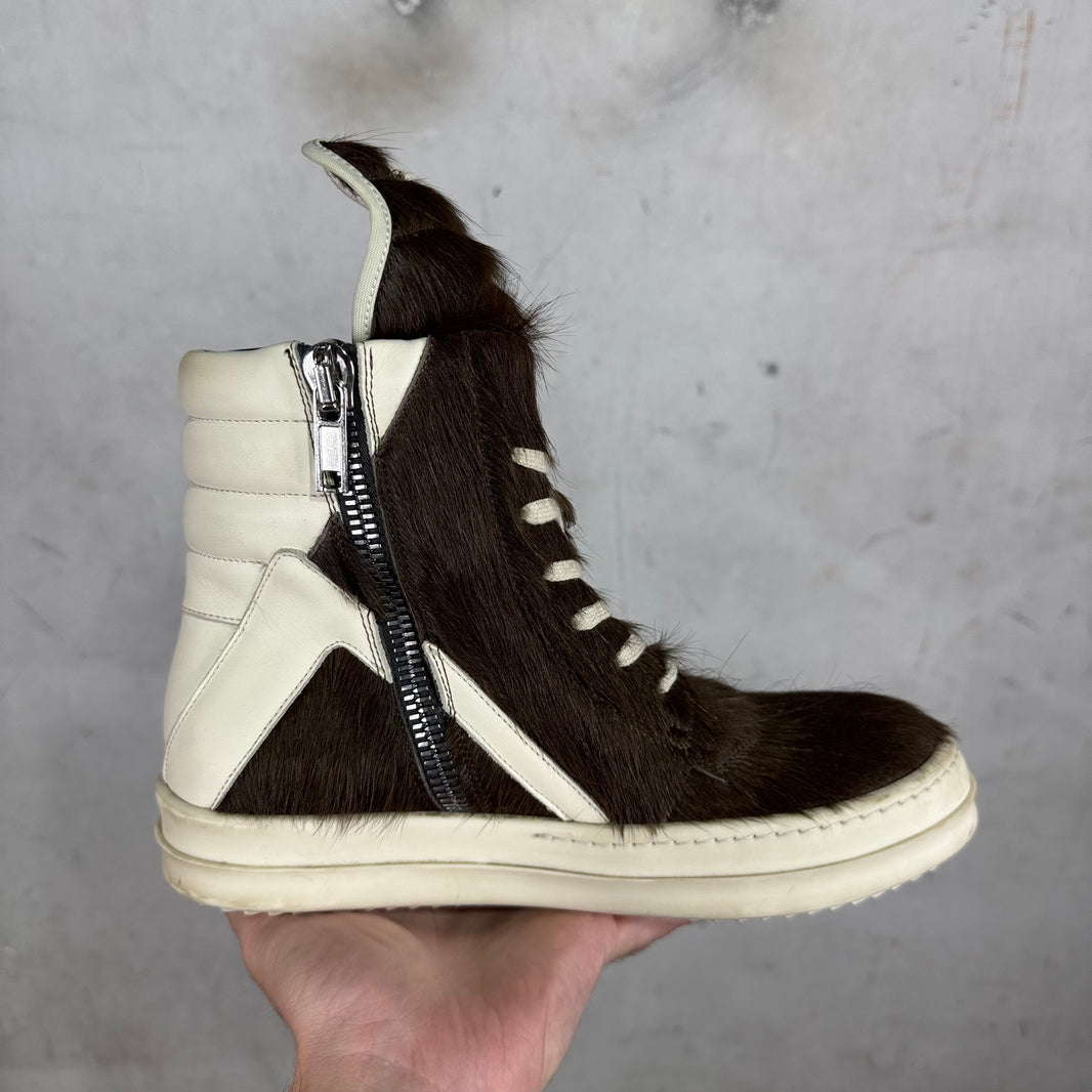 Rick Owens Brown Ponyhair Ramones