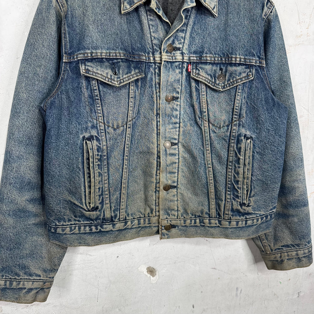 Vintage Levi's Wool Lined Distressed Denim Jacket
