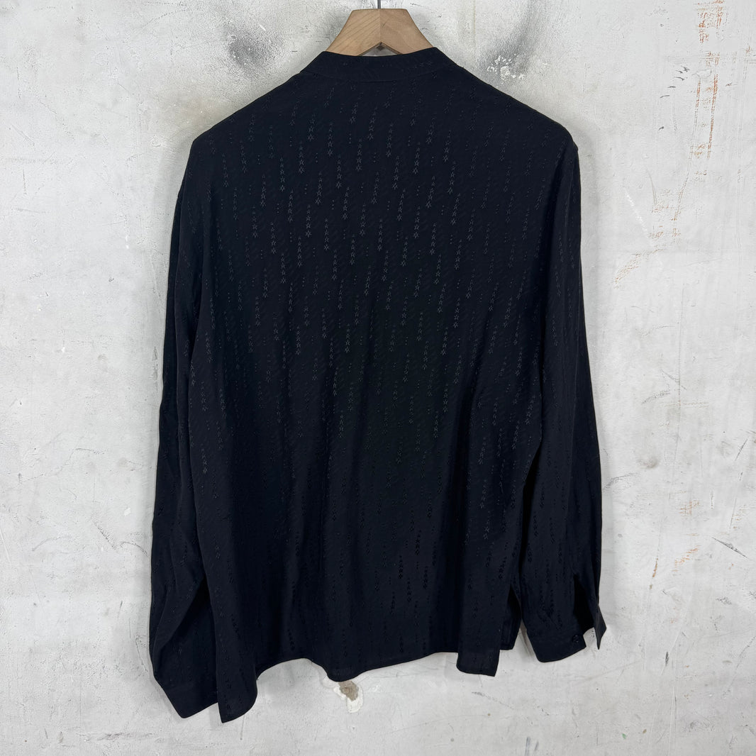 Saint Laurent Silk Stars Collarless Shirt