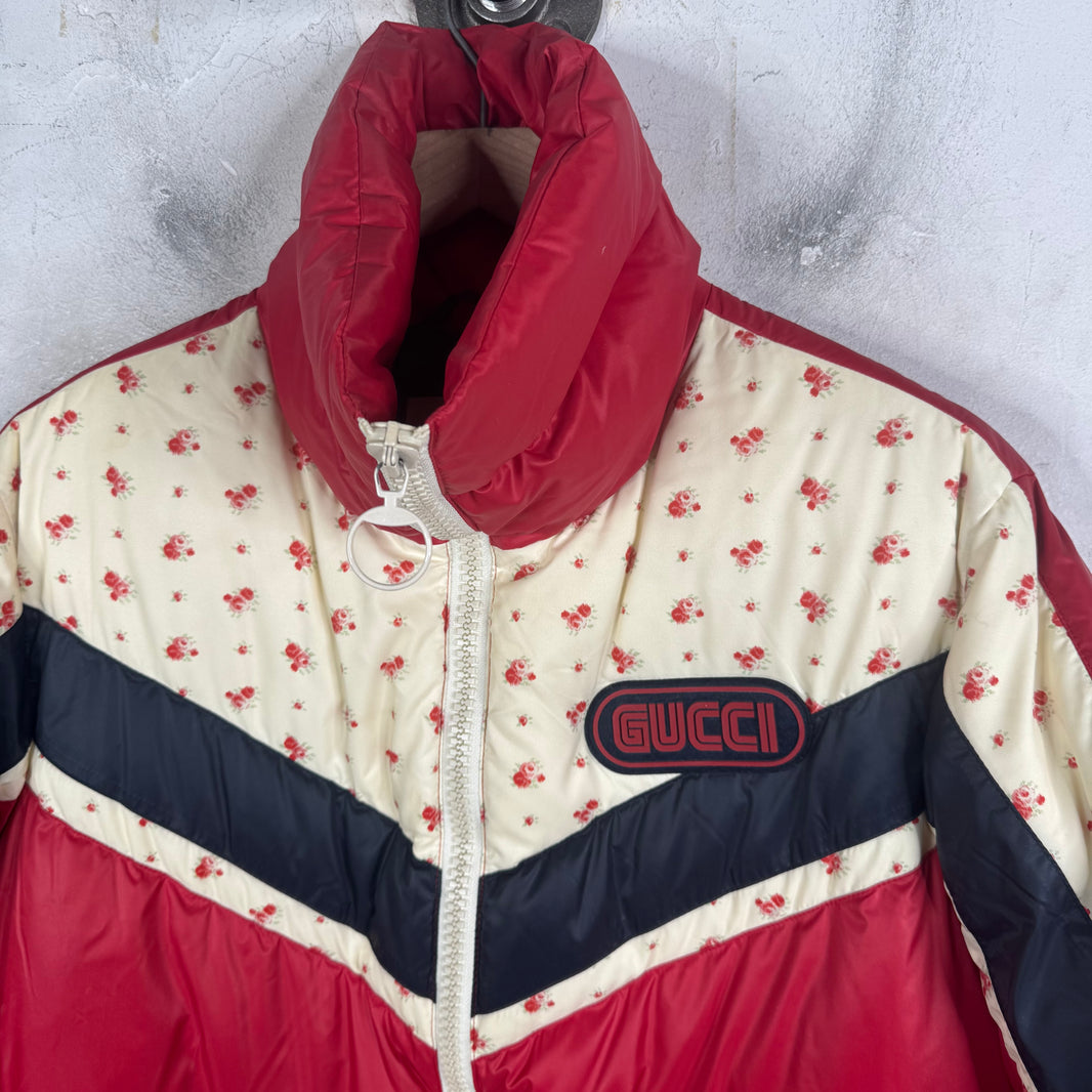 Gucci Floral Paneled Down Jacket