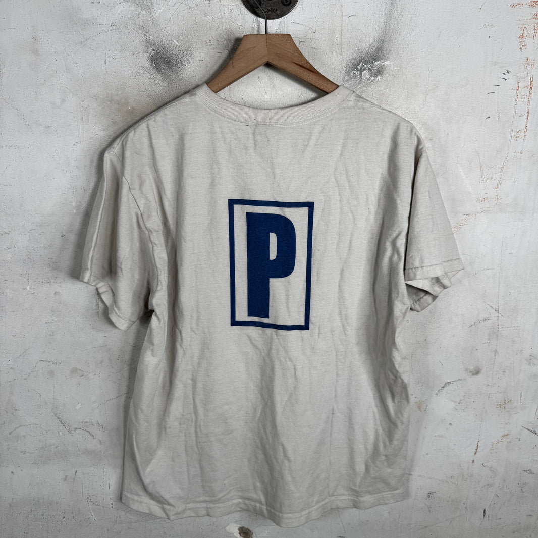 Vintage Blue Logo Print Portishead T-Shirt