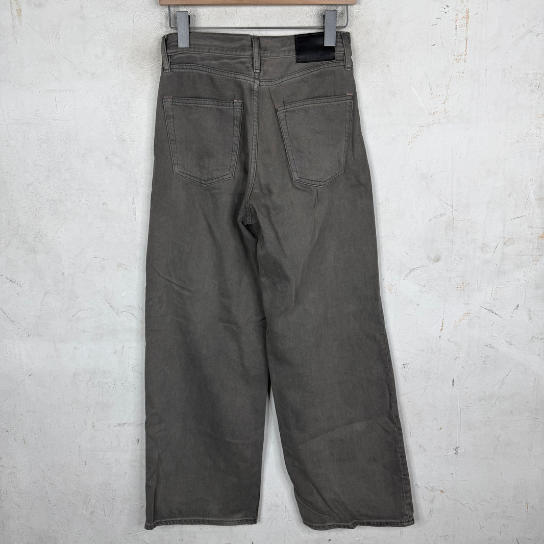 Acne Studios Altered Gray Wide Leg Jeans