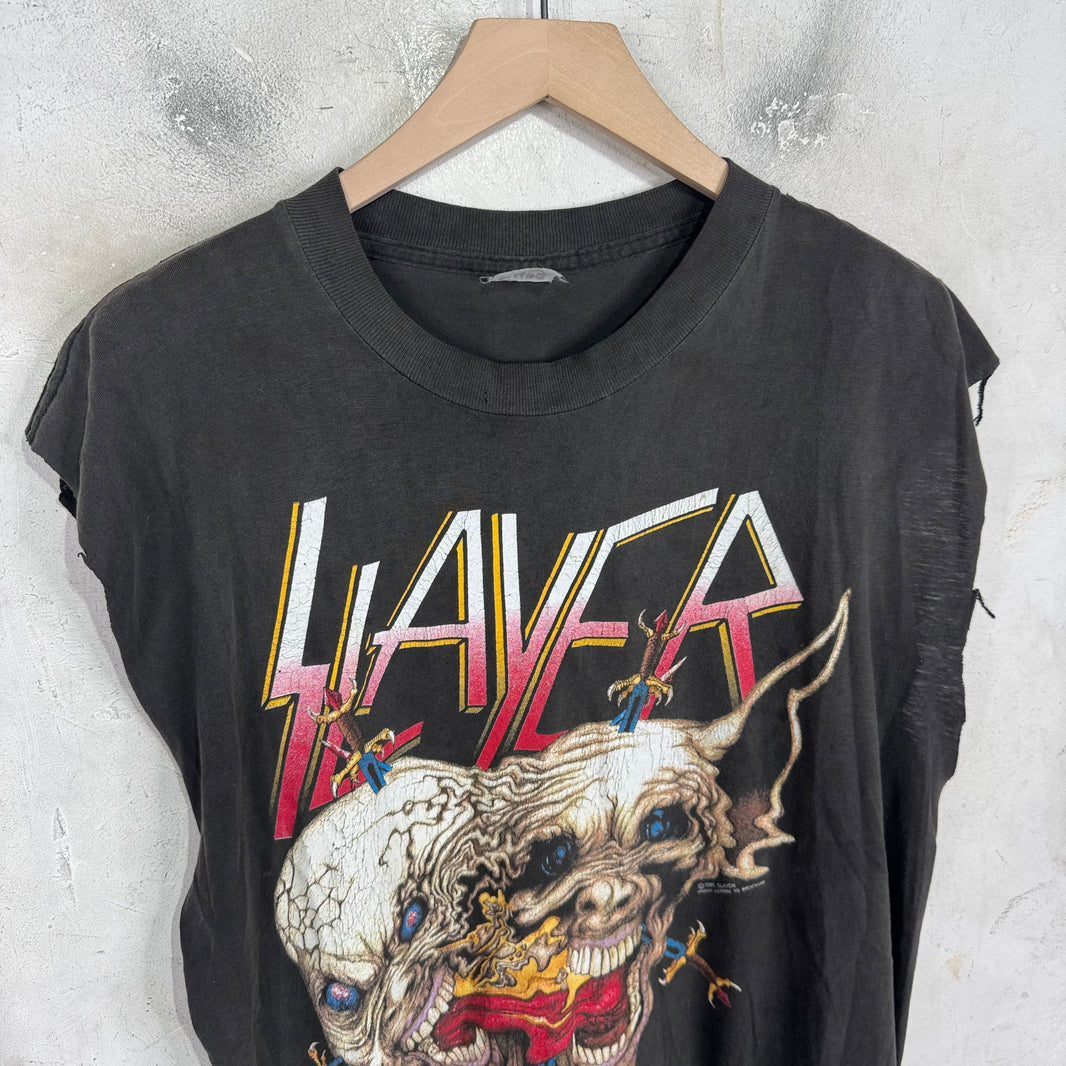 Vintage Slayer Aggression 91' Tour Cutoff T-Shirt