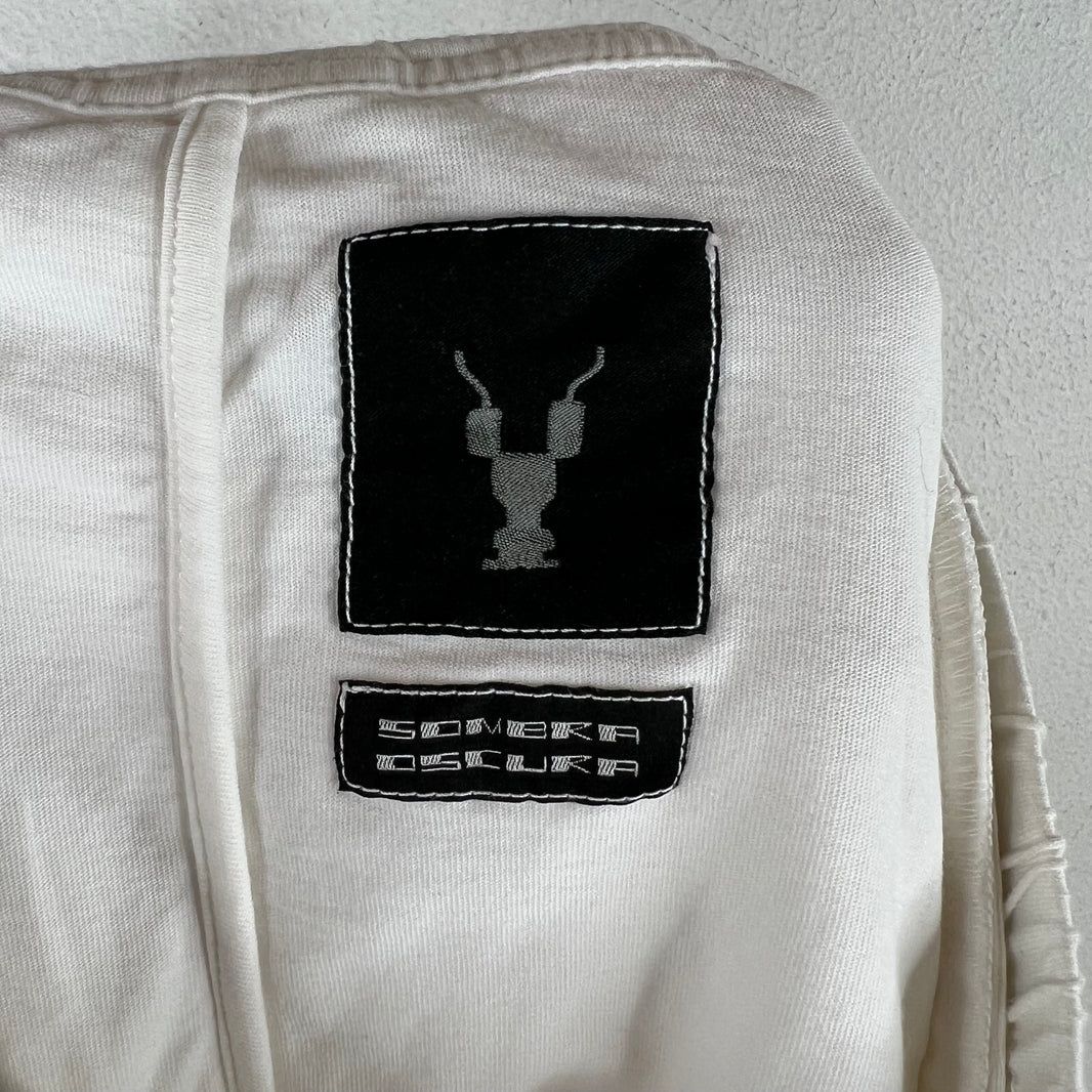 DRKSHDW White Thin Cotton Pusher Pants