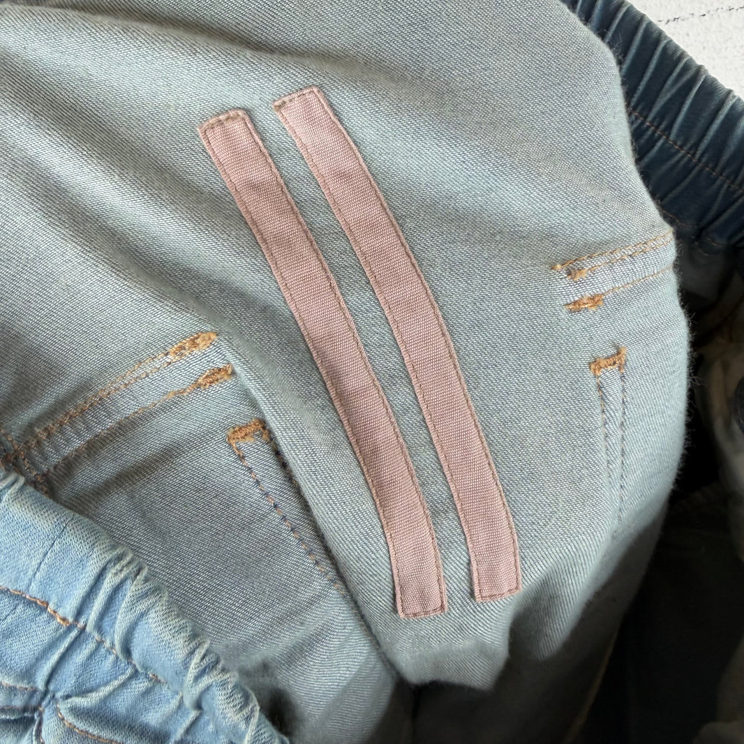 DRKSHDW Blue Tower Drop Crotch Shorts