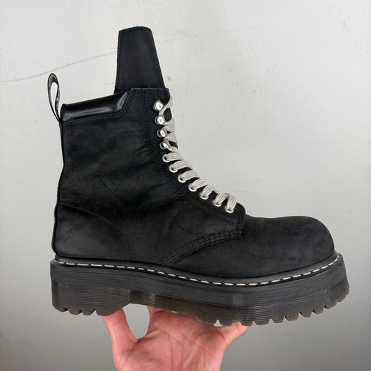 Rick Owens Doc Martens Steel Toe Quad Boots